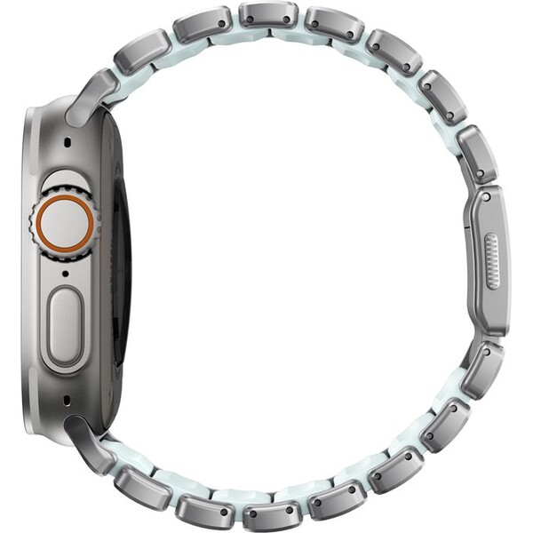 Nomad-Stratos-Band-FKM-reminek-Apple-Watch-45-46-49mm-Natural-Titanium-Icy-Blue