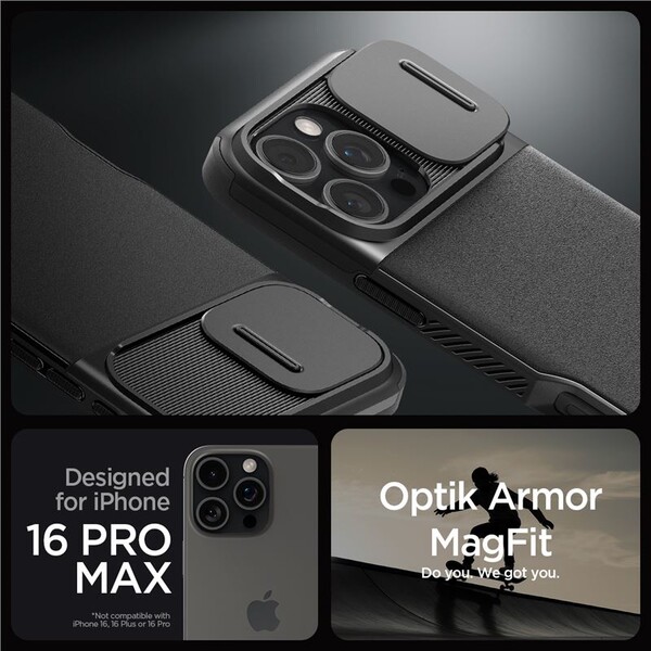 Spigen-Optik-Armor-MagSafe-kryt-iPhone-16-Pro-Max-black