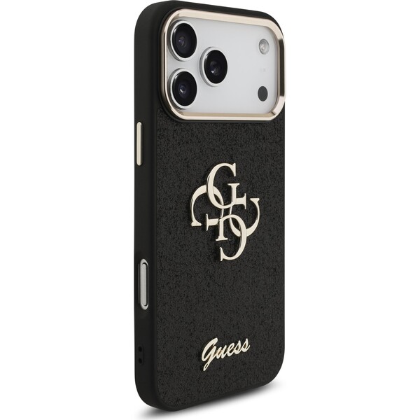 Guess-PU-Fixed-Glitter-4G-Metal-Frame-kryt-iPhone-17-Pro-Max-cerny