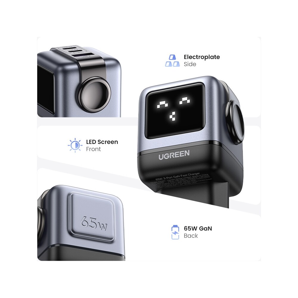 UGREEN-Uno-RG-65W-GaN-Fast-Charge-nabijecka-cerna