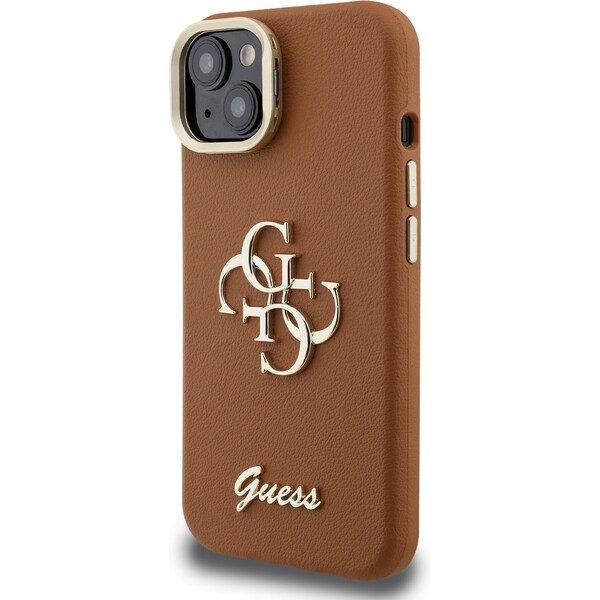 Guess-PU-Grained-4G-Logo-Stand-Camera-Frame-kryt-iPhone-14-hnedy