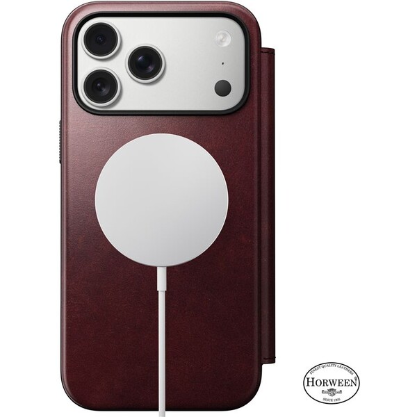 Nomad-Modern-Leather-Folio-Horween-MagSafe-kozene-pouzdro-iPhone-17-Pro-Max-Burgundy