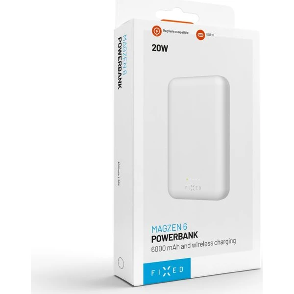 FIXED-MagZen-powerbanka-s-bezdratovym-nabijenim-a-Magsafe-6000-mAh-bila