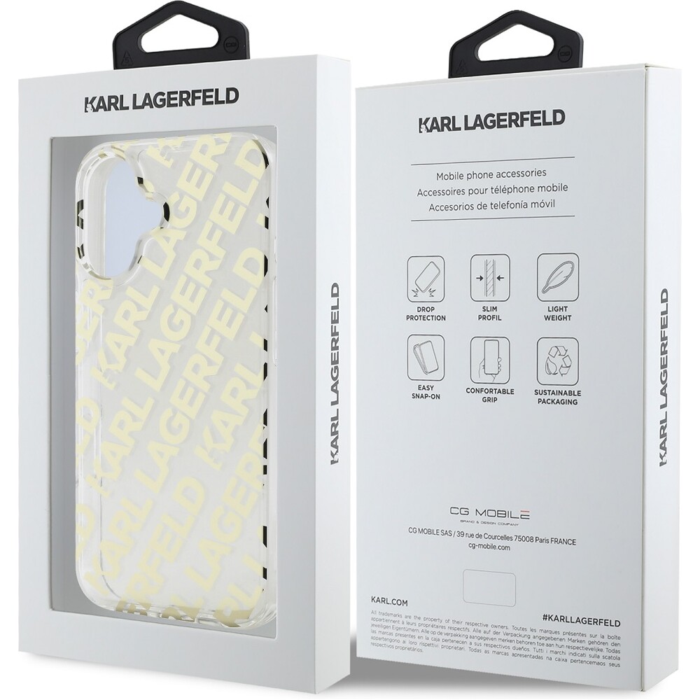 Karl-Lagerfeld-IML-Electroplated-Repeated-Logo-kryt-pro-iPhone-16-zlaty