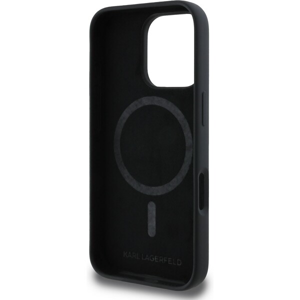 Karl-Lagerfeld-Liquid-Silicone-Karl-Head-MagSafe-kryt-iPhone-16-Pro-cerny