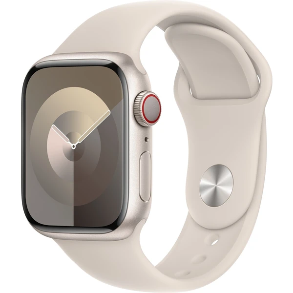 Apple Watch Series 9 Cellular 41mm Hvězdně bílý hliník s hvězdně bílým sportovním řemínkem M/L - Chytré hodinky - Hlavní obrázek