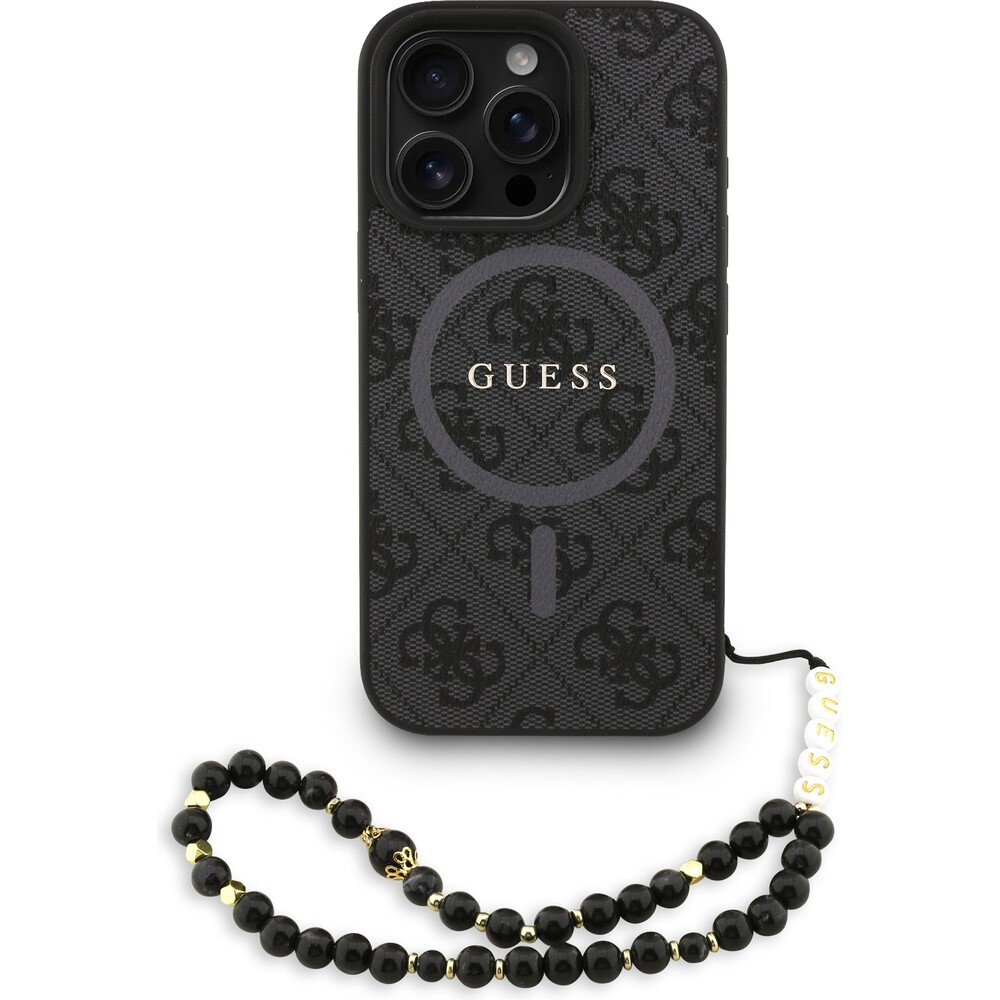Guess-PU-Leather-4G-Colored-Ring-Strap-MagSafe-kryt-iPhone-16-Pro-cerny