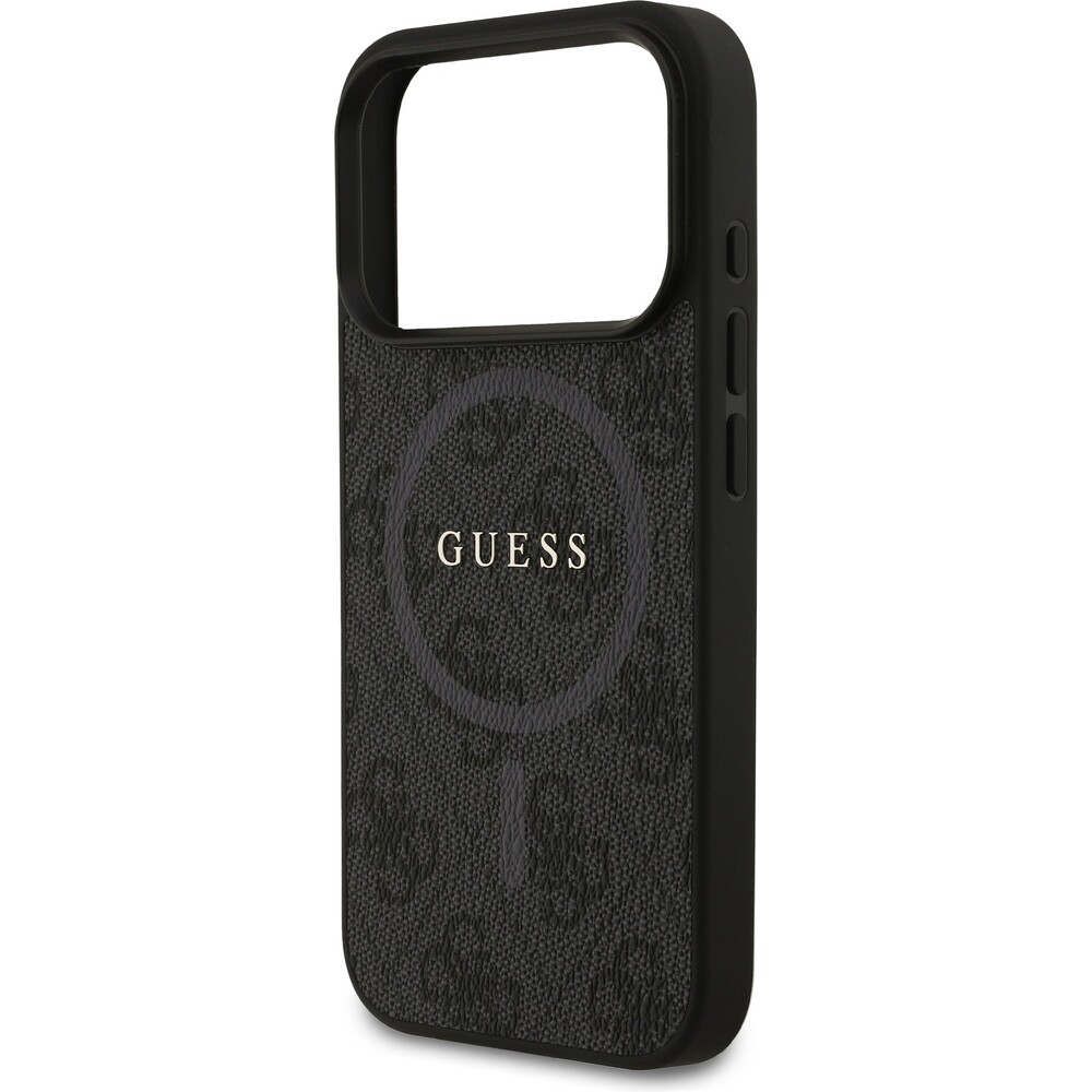 Guess-PU-Leather-4G-Colored-Ring-MagSafe-Zadni-Kryt-pro-iPhone-17-Pro-cerny