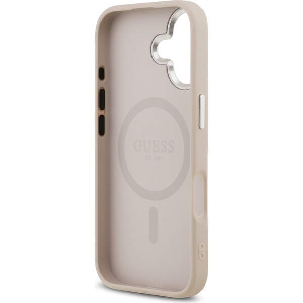 Guess-PU-Leather-Triangle-Logo-MagSafe-kryt-iPhone-17-ruzovy