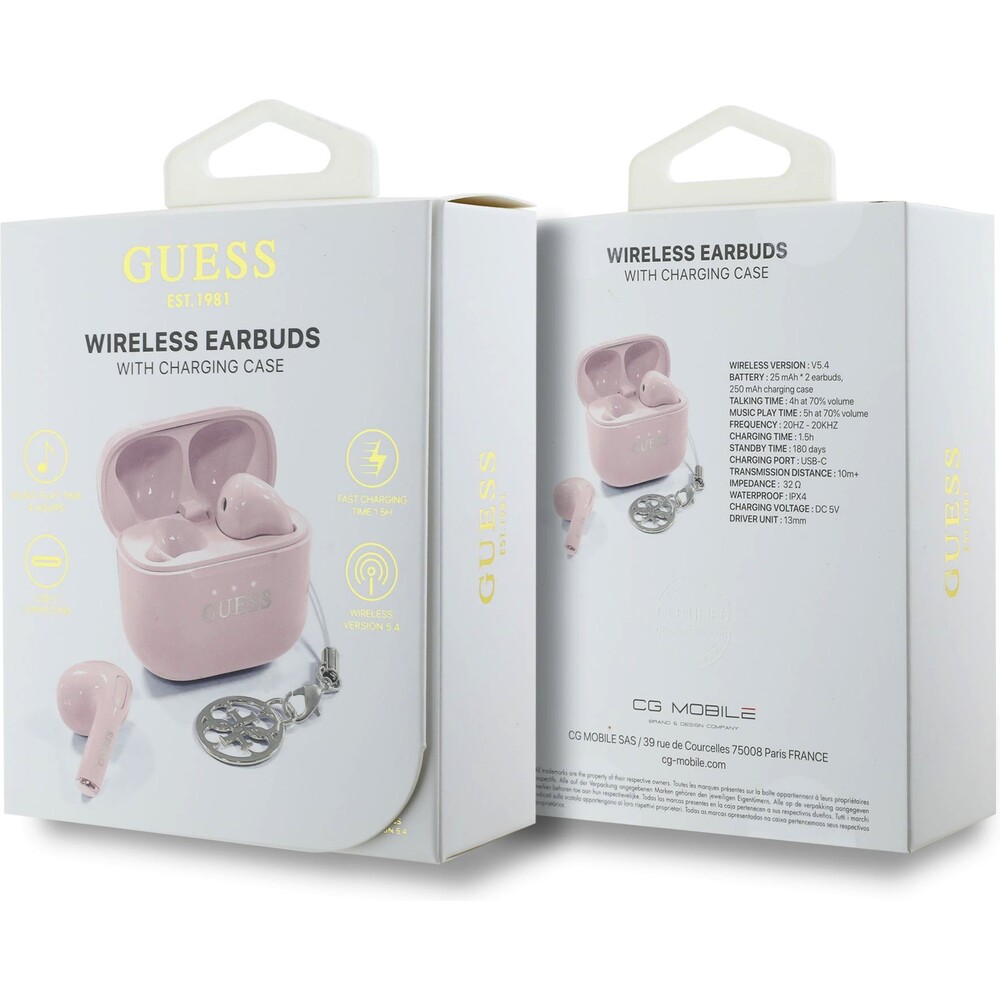 Guess-Classic-Logo-Charm-TWS-bezdratova-sluchatka-ruzova
