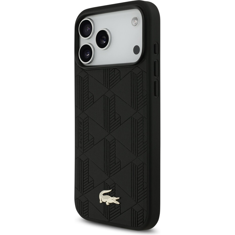 Lacoste-PU-Nomogramme-Gold-Logo-MagSafe-kryt-iPhone-17-Pro-Max-cerny
