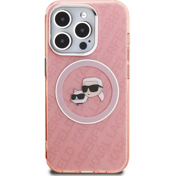 Karl-Lagerfeld-IML-K-CH-Heads-Repeated-Logo-MagSafe-kryt-iPhone-15-Pro-Max-ruzovy