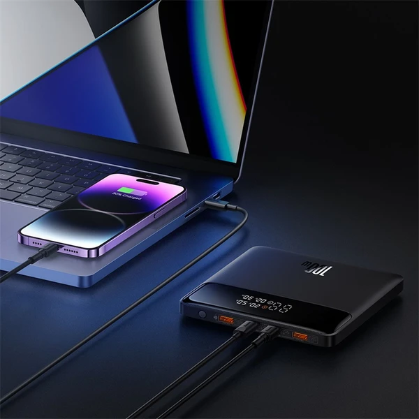 Baseus Blade powerbanka 20000mAh 100W s digitálním displejem a kabelem USB-C/USB-C bílá - Powerbanky - Obrázek 04AE000N01