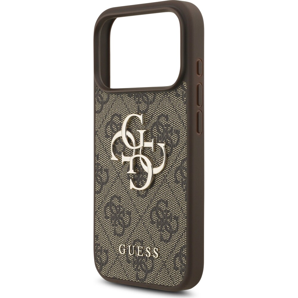 Guess-PU-4G-Metal-Logo-kryt-iPhone-17-Pro-hnedy