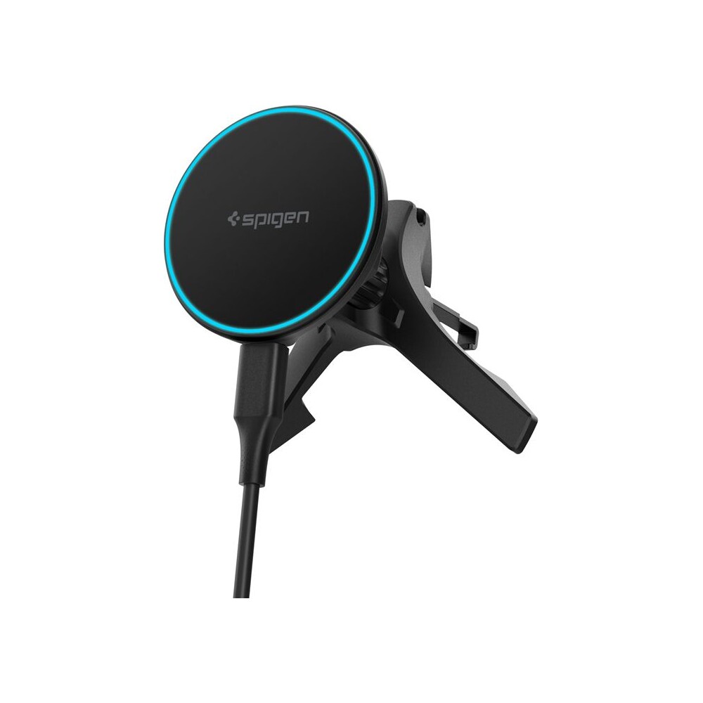 Spigen-Essential-Qi2-MagSafe-drzak-do-ventilace-s-nabijenim-cerny