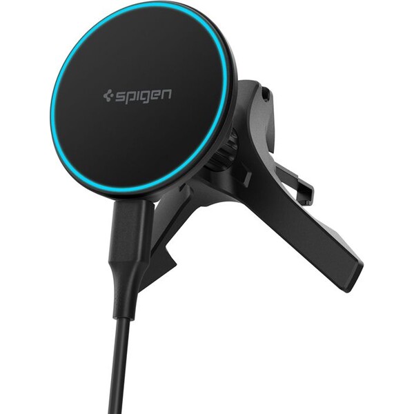 Spigen-Essential-Qi2-MagSafe-drzak-do-ventilace-s-nabijenim-cerny