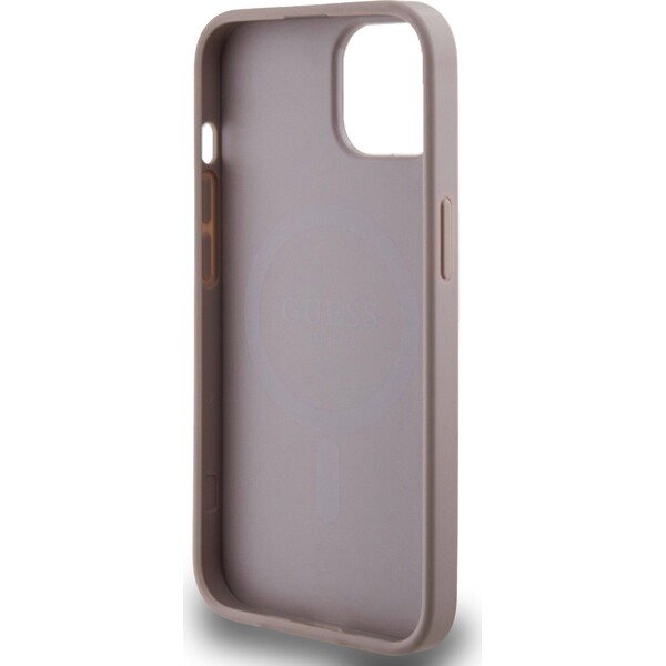 Guess-PU-Leather-4G-Colored-Ring-MagSafe-kryt-iPhone-14-ruzovy