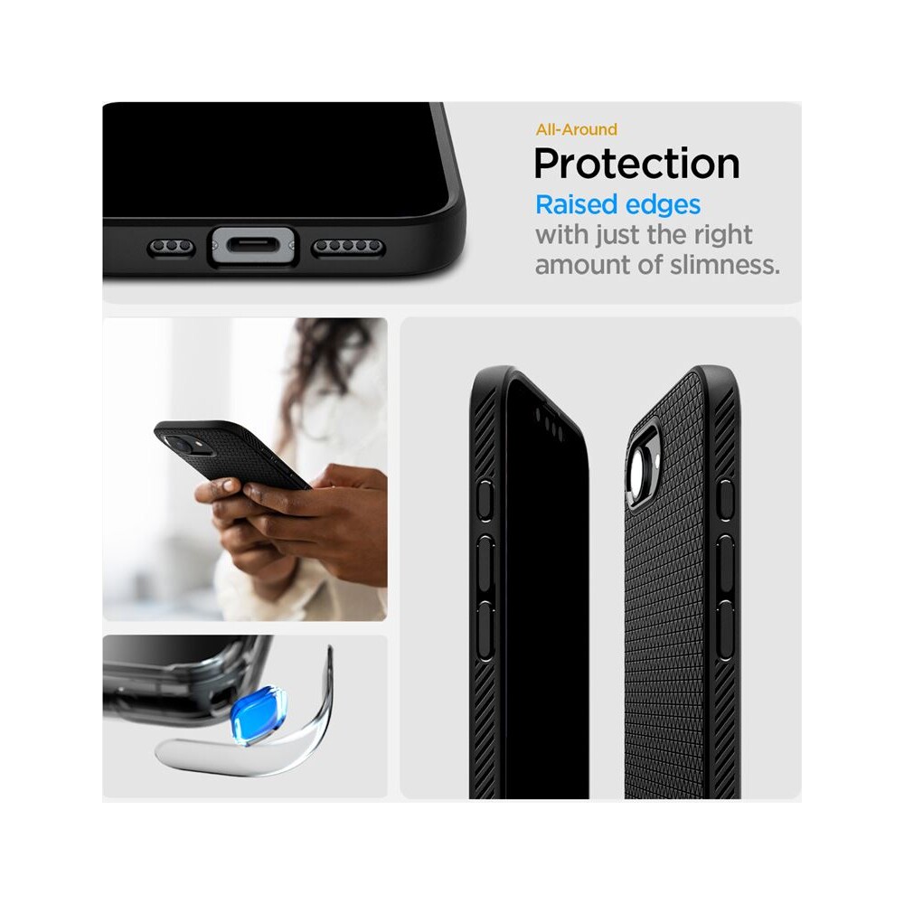 Spigen-Liquid-Air-MagSafe-kryt-iPhone-17e-16e-matne-cerny