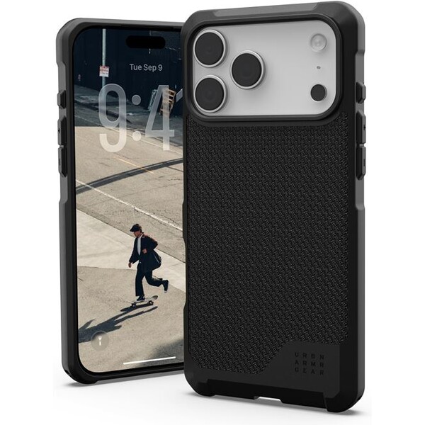 UAG-Metropolis-LT-Magsafe-Kevlar-kryt-iPhone-17-Pro-Max-cerny
