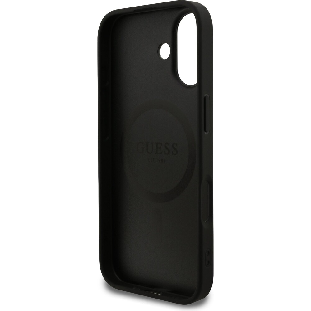 Guess-PU-Leather-4G-Colored-Ring-MagSafe-Zadni-Kryt-pro-iPhone-17-cerny