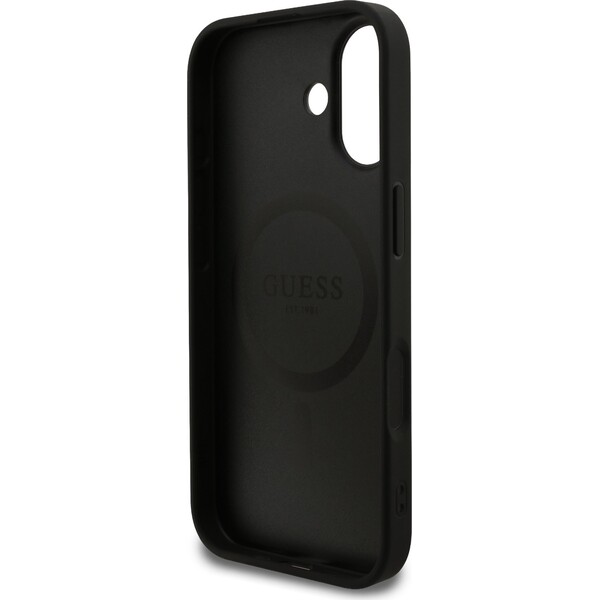 Guess-PU-Leather-4G-Colored-Ring-MagSafe-Zadni-Kryt-pro-iPhone-17-cerny