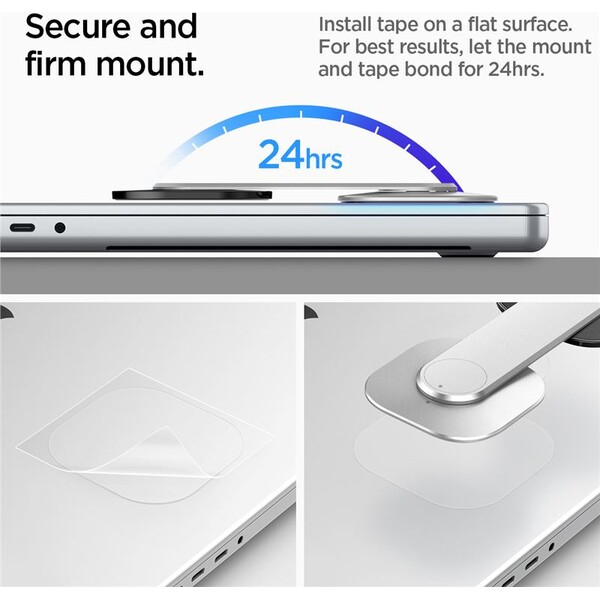 Spigen-OneTap-Monitor-Laptop-Mount-S312-nalepovaci-MagSafe-drzak-stribrny