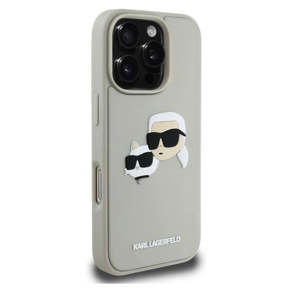 Karl-Lagerfeld-3D-Rubber-Double-Heads-kryt-iPhone-16-Pro-bezovy