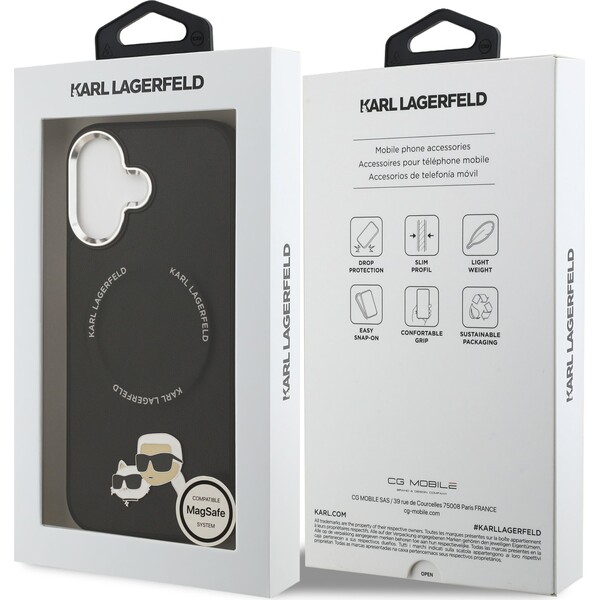 Karl-Lagerfeld-PU-Karl-and-Choupette-Heads-Pins-MagSafe-kryt-iPhone-17-cerny