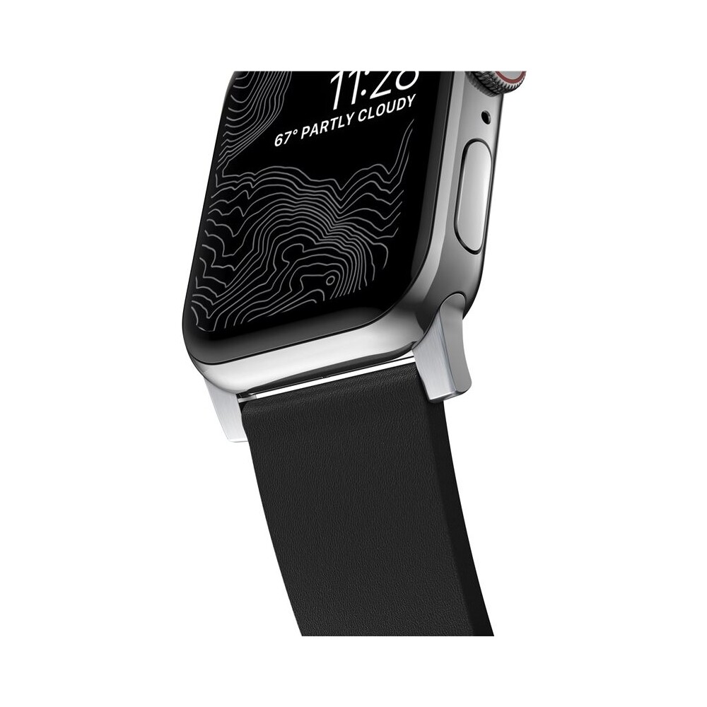 Nomad-Active-Strap-Pro-hydrofobni-kozeny-reminek-Apple-Watch-49-45-44-42mm-cerny-stribrny
