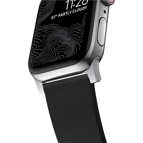 Nomad-Active-Strap-Pro-hydrofobni-kozeny-reminek-Apple-Watch-49-45-44-42mm-cerny-stribrny