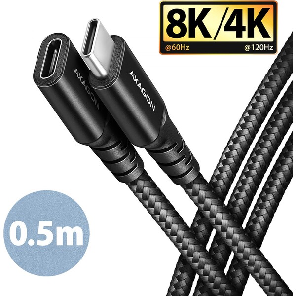 AXAGON-BUCM32-CF05AB-USB-C-USB-C-prodluzovaci-kabel-0-5m-cerny