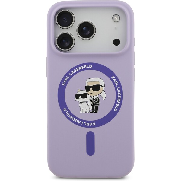 Karl-Lagerfeld-Liquid-Silicone-Karl-and-Choupette-MagSafe-kryt-iPhone-17-Pro-fialovy