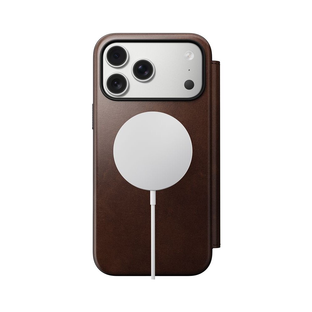 Nomad-Modern-Leather-Folio-Horween-MagSafe-kozene-pouzdro-iPhone-17-Pro-Max-Rustic-Brown