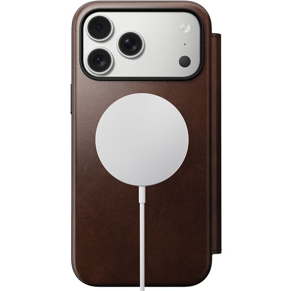 Nomad-Modern-Leather-Folio-Horween-MagSafe-kozene-pouzdro-iPhone-17-Pro-Max-Rustic-Brown