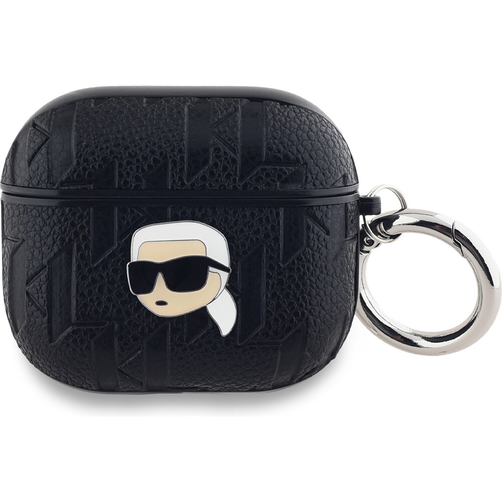 Karl-Lagerfeld-PU-Embossed-Karl-Head-pouzdro-AirPods-3-cerne