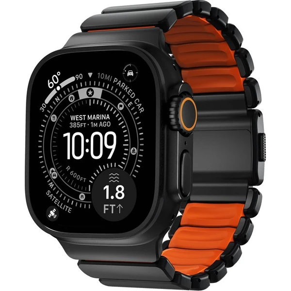 Nomad-Stratos-Band-FKM-reminek-Apple-Watch-45-46-49mm-Black-Titanium-Ultra-Orange
