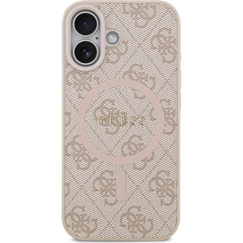 Guess-PU-Leather-4G-Colored-Ring-MagSafe-Zadni-Kryt-pro-iPhone-17-ruzovy