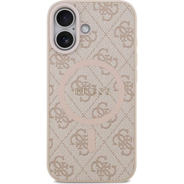 Guess-PU-Leather-4G-Colored-Ring-MagSafe-Zadni-Kryt-pro-iPhone-17-ruzovy