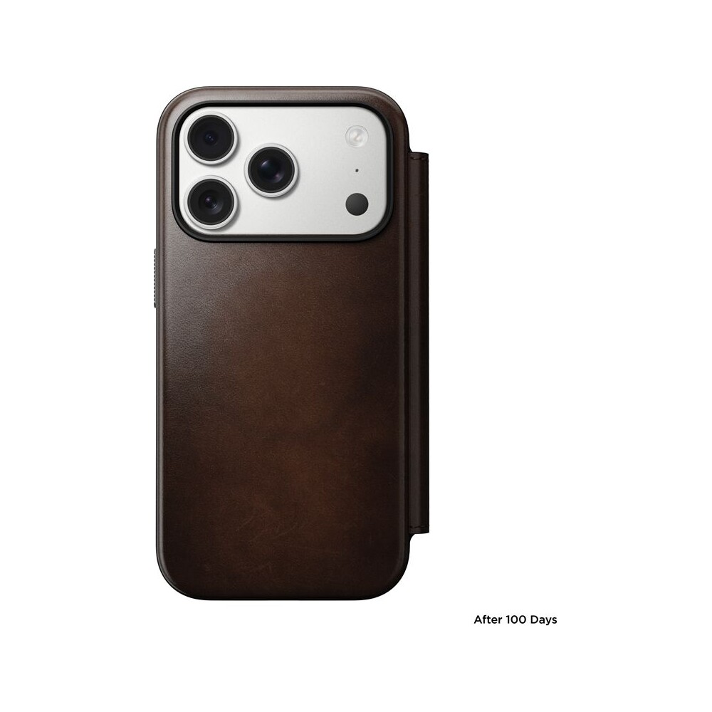 Nomad-Modern-Leather-Folio-Horween-MagSafe-kozene-pouzdro-iPhone-17-Pro-Rustic-Brown
