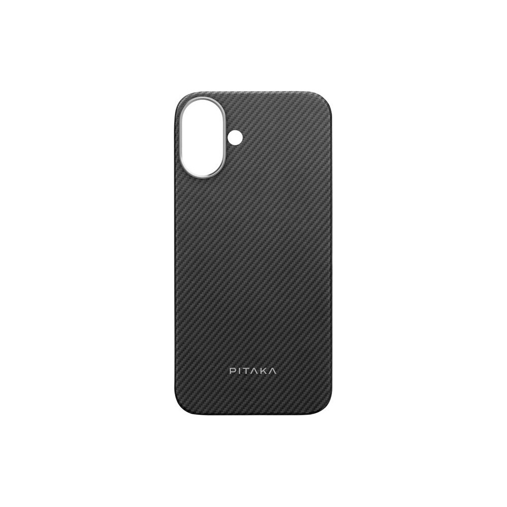 Pitaka-MagEZ-Case-5-MagSafe-kryt-iPhone-16-Black-Grey-Twill