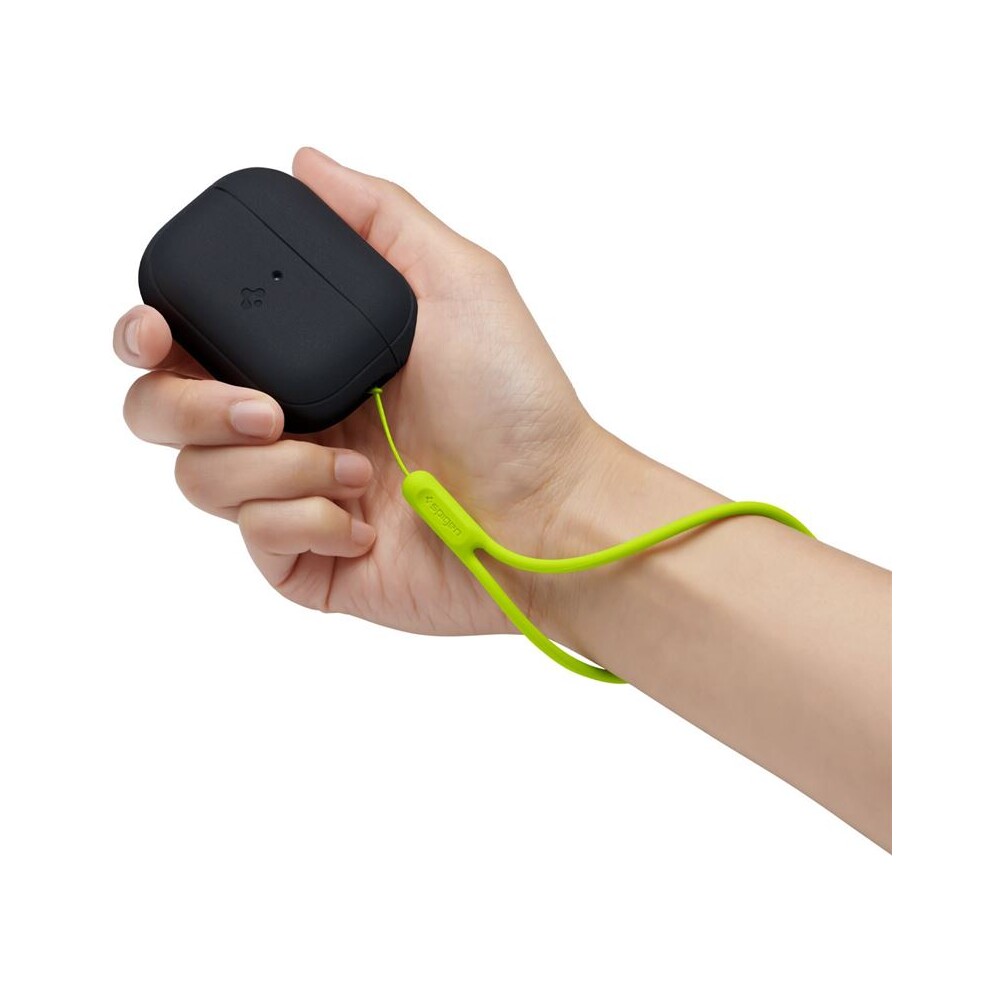 Spigen-Silicone-Fit-pouzdro-s-poutkem-Apple-AirPods-Pro-2nd-Gen-cerne-limetkove