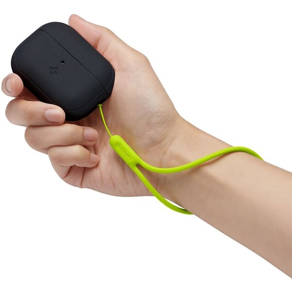 Spigen-Silicone-Fit-pouzdro-s-poutkem-Apple-AirPods-Pro-2nd-Gen-cerne-limetkove