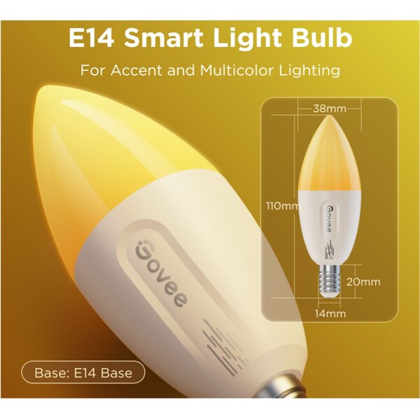 Govee-Smart-zarovka-RGBWW-5W-50W-400lm-E14-Long-Life-2ks-Matter
