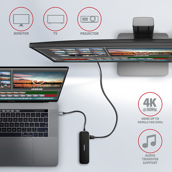 AXAGON-USB-hub-3x-USB-A-HDMI-RJ-45-kabel-USB-C