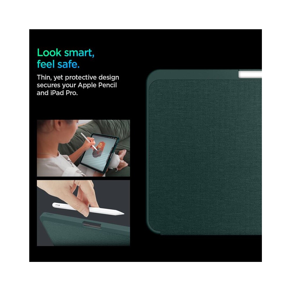Spigen-Urban-Fit-pouzdro-iPad-Pro-11-2025-pulnocne-zelene
