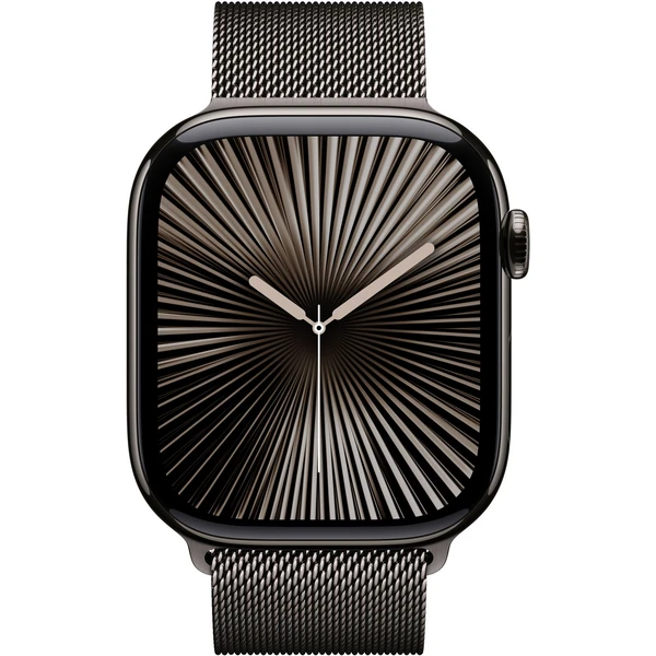 Apple Watch Series 10 Cellular 46mm Břidlicově šedý titan s břidlicově šedým milánským tahem S/M - Chytré hodinky - Obrázek 0EQ7000K01
