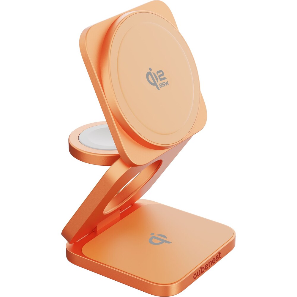 Cubenest-SQ312-Ultra-Qi2-2-MagSafe-3v1-nabijecka-35W-oranzova-Limited-Edition-