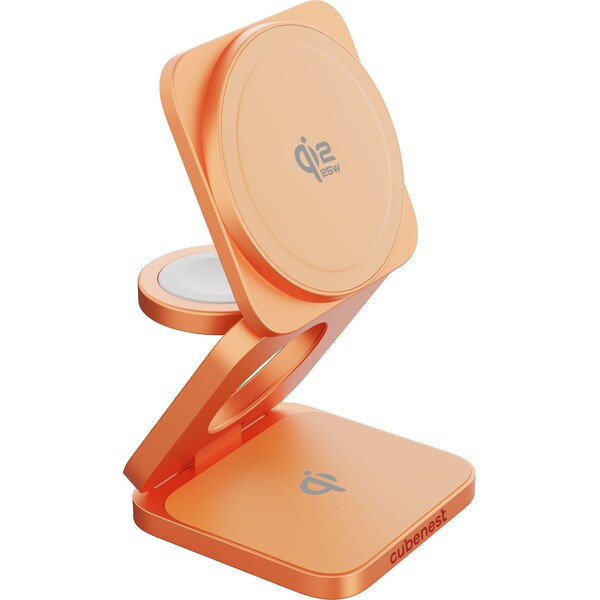 Cubenest-SQ312-Ultra-Qi2-2-MagSafe-3v1-nabijecka-35W-oranzova-Limited-Edition-
