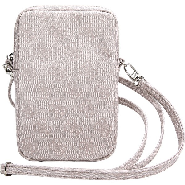 Guess-PU-4G-Triangle-Logo-Wallet-Phone-Bag-Zipper-ruzovy