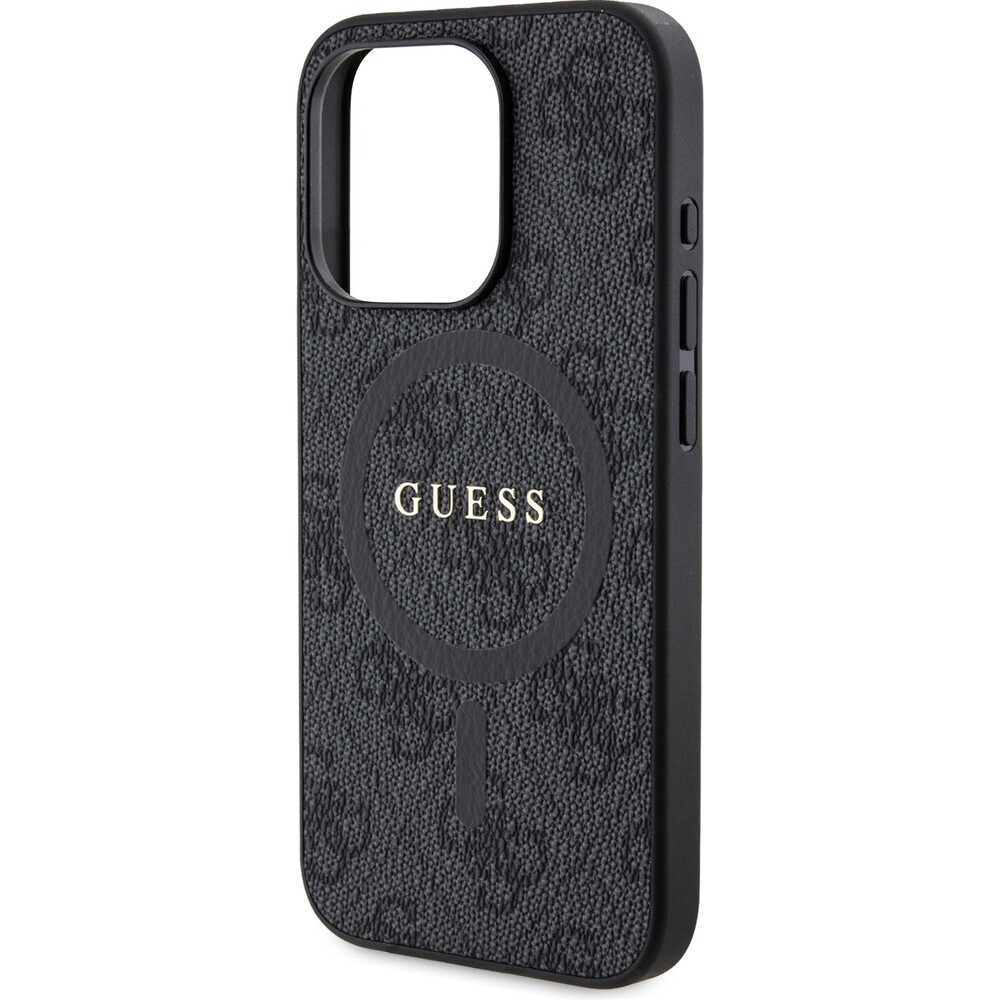 Guess-PU-Leather-4G-Colored-Ring-MagSafe-kryt-iPhone-15-Pro-cerny